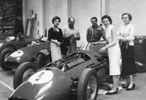 Rina with the Ferrari Team - Click to enlarge